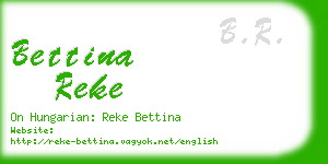 bettina reke business card